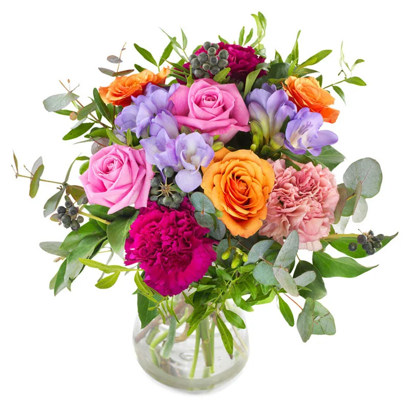 Bouquet primaverile con fiori colorati, invia fiori online