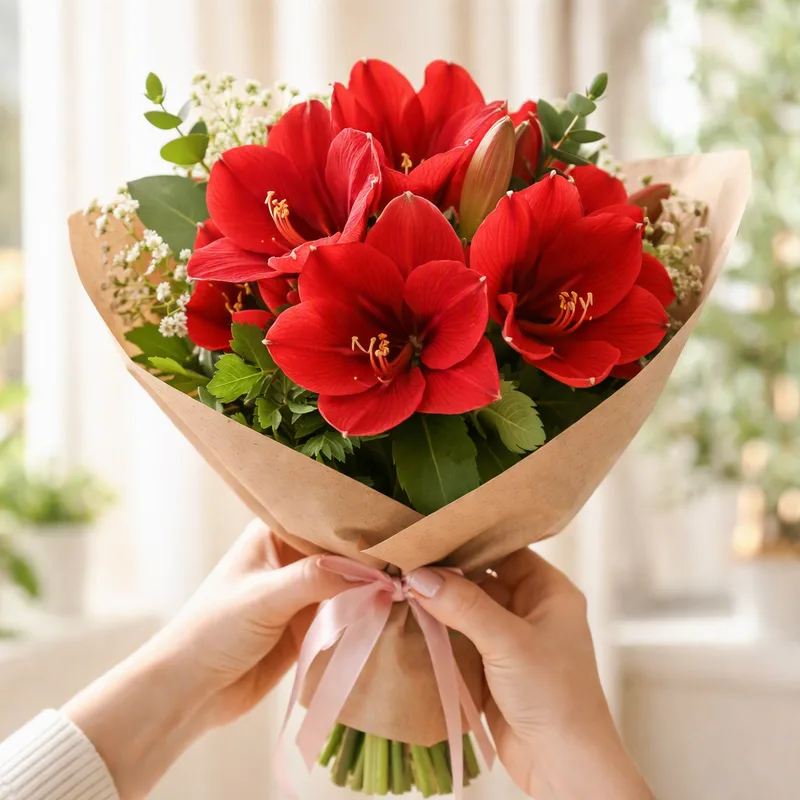 Amaryllis classica rosa - immagine 3