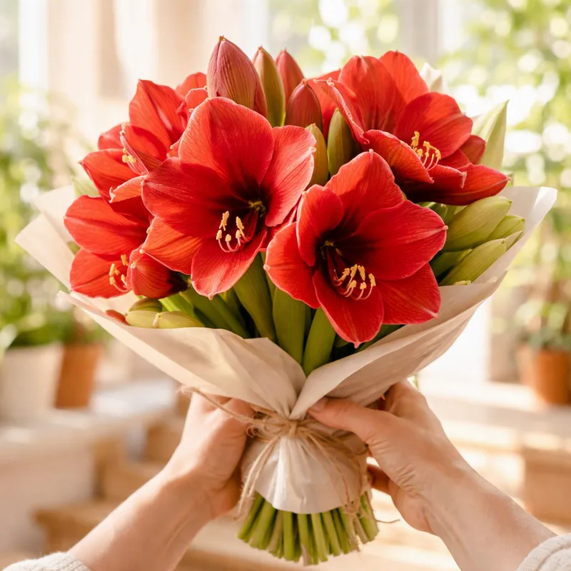 Amaryllis rosso - immagine 3