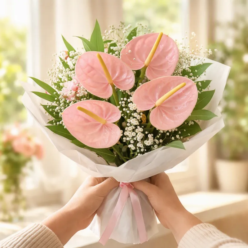 Anthurium (Fiore Fiamma) - Rosa - immagine 3