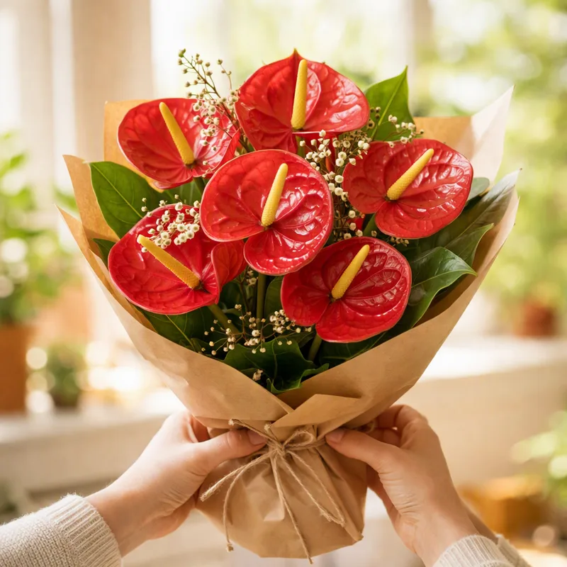 Anthurium rosso (Fiore fiamma) - immagine 3