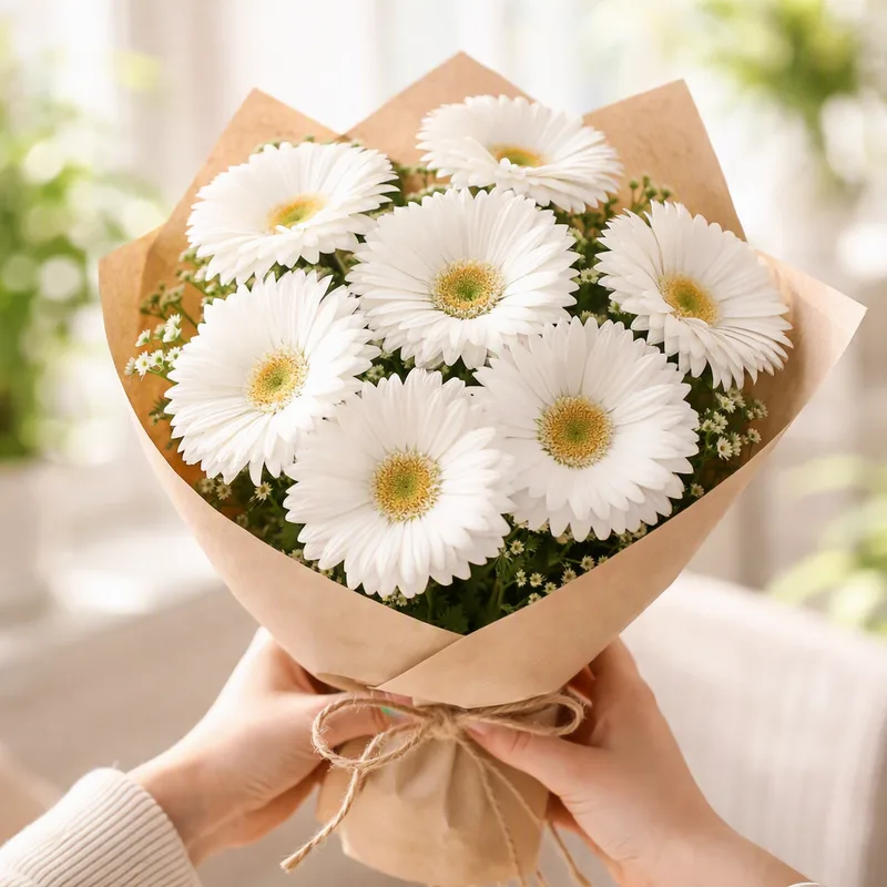 Gerbera bianca - immagine 3