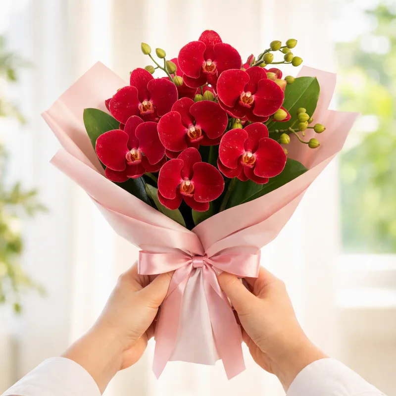 Orchidea farfalla rossa - immagine 3