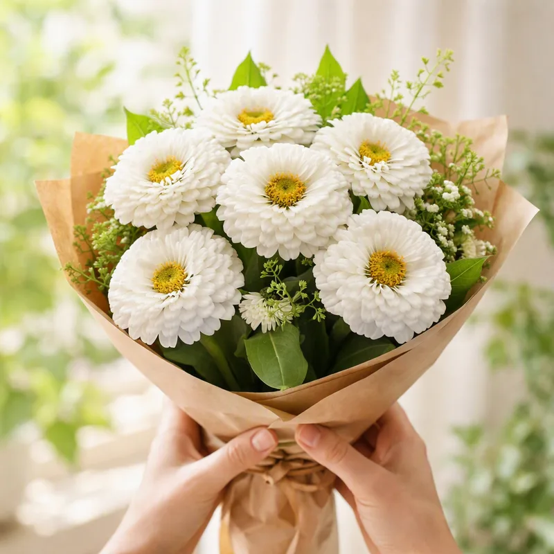 Zinnia bianca - immagine 3
