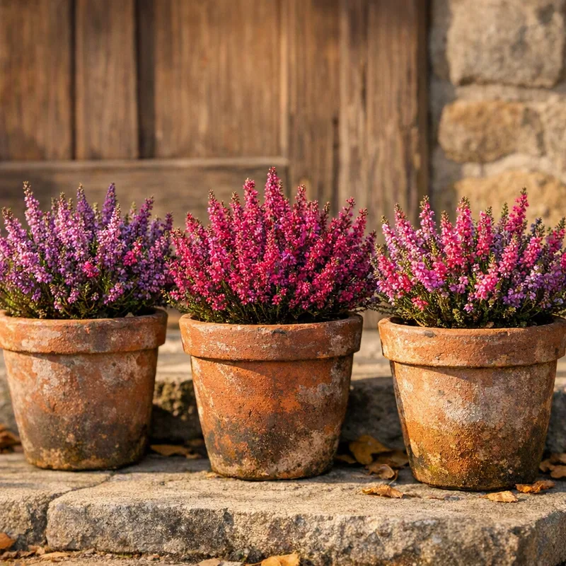 Erica (Calluna vulgaris), resiste al freddo all'aperto